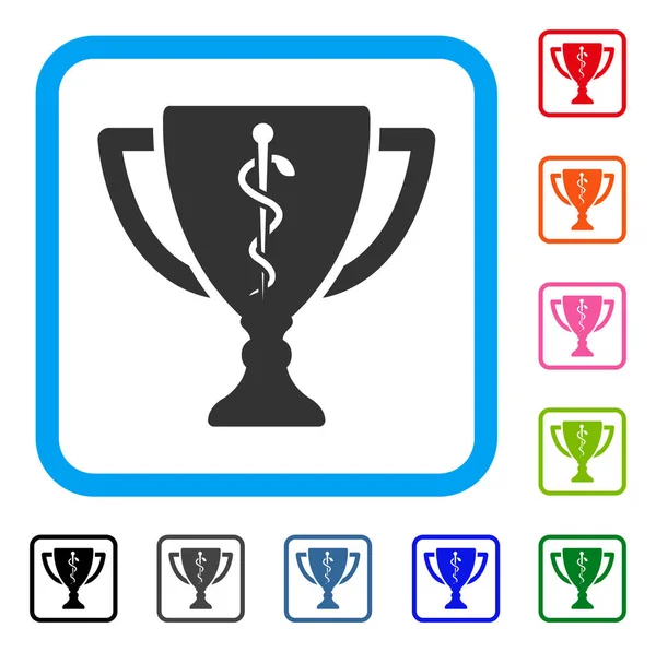 Medische Award Cup ingelijst pictogram — Stockvector