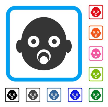 Bebek kafa simgesi çerçeveli