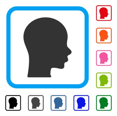 Çocuk kafa simgesi çerçeveli