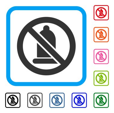 Prezervatif yasak çerçeveli simgesi