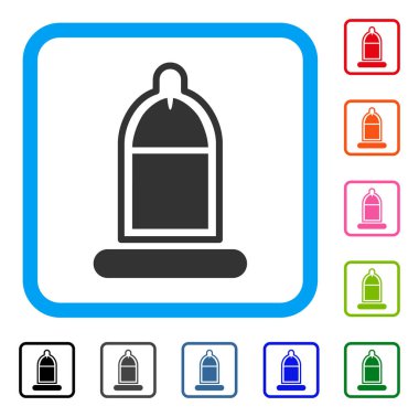 Prezervatif kullanımı simge çerçeveli