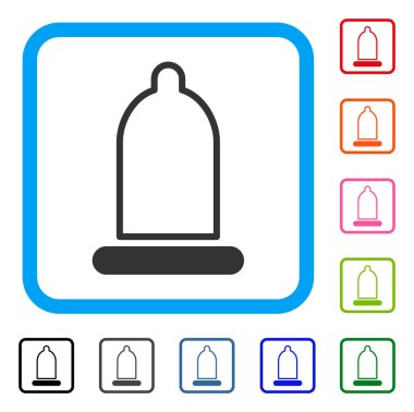 Prezervatif simgesi çerçeveli