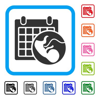 Embriyo takvim simgesini çerçeveli