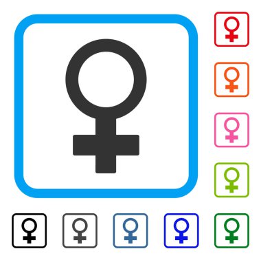 Kadın sembol simge çerçeveli