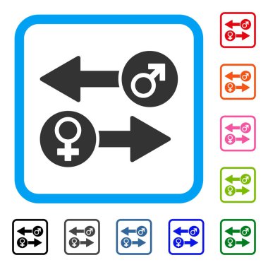 Cinsiyet değişimi simgesi çerçeveli