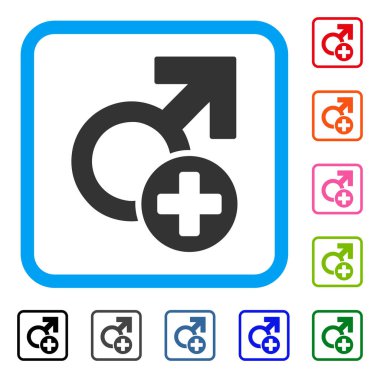 Erkek tıp Icon çerçeveli