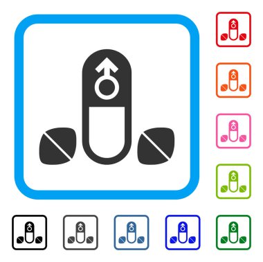 Penis Potency Tablets Framed Icon