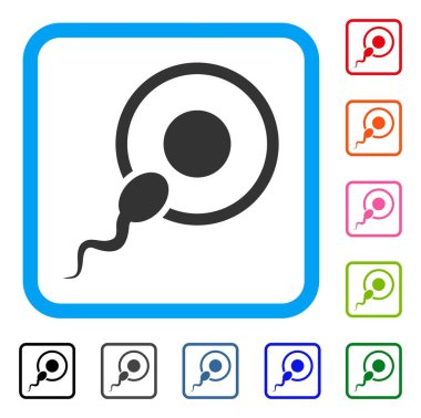Sperm tohumlama simgesi çerçeveli