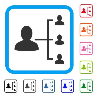 Kullanıcı şeması simgesi çerçeveli