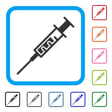 Aşı simgesi çerçeveli