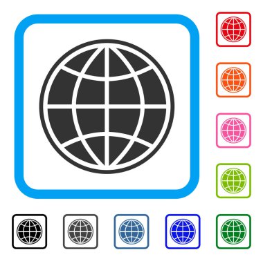 Dünya simgesi çerçeveli