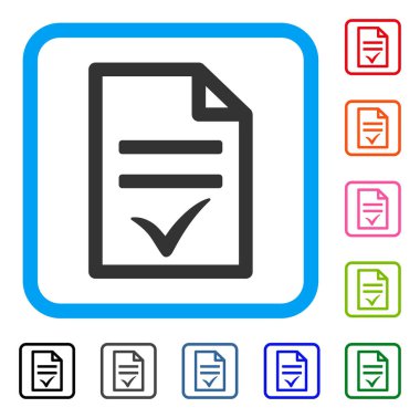 Sözleşme belge simgesi çerçeveli