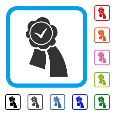 Onaylanmış mühür simgesi çerçeveli