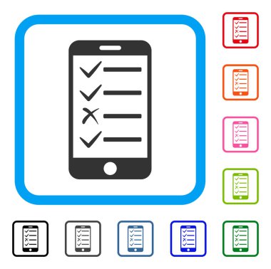 Mobil yapılacaklar listesi simgesini çerçeveli