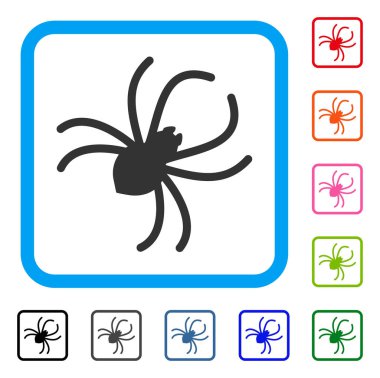 Parazit örümcek simgesi çerçeveli