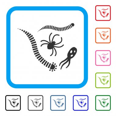 Parazitler simgesi çerçeveli