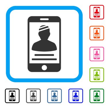 Hasta cep simgesi çerçeveli