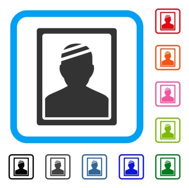 Hasta fotoğraf simge çerçeveli