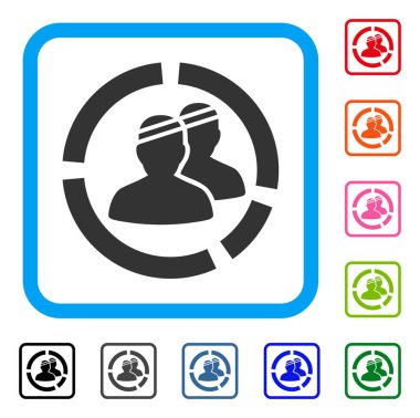 Hastalar diyagram simgesi çerçeveli