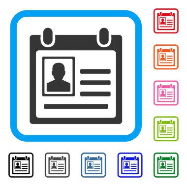 Kişi Cardfile simgesi çerçeveli