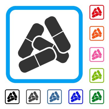 Hapları simgesi çerçeveli