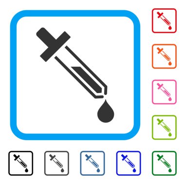Pipet simgesi çerçeveli