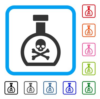 Zehir imbik simgesi çerçeveli