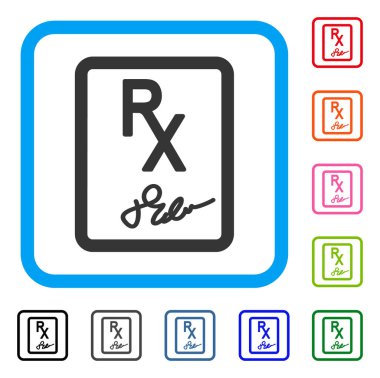 Reçete sayfa simgesi çerçeveli