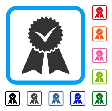 Kalite mühür simgesi çerçeveli