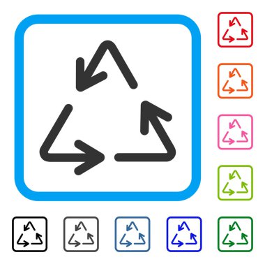 Geri dönüşüm çerçeveli simgesi