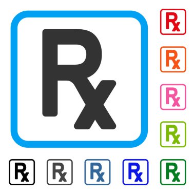 RX sembol simge çerçeveli