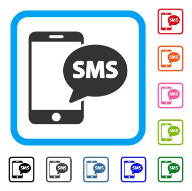 Telefon Sms simgesi çerçeveli göndermek