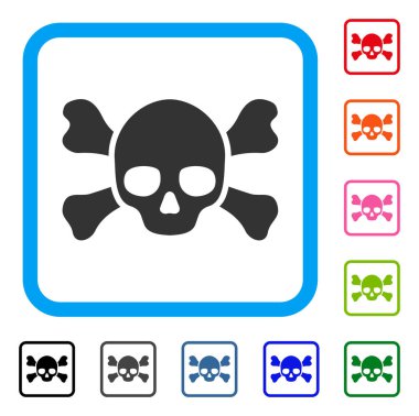 Kafatası ölüm simgesi çerçeveli