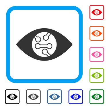 Akıllı göz merceğinin simgesi çerçeveli