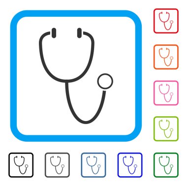 Stetoskop simgesi çerçeveli