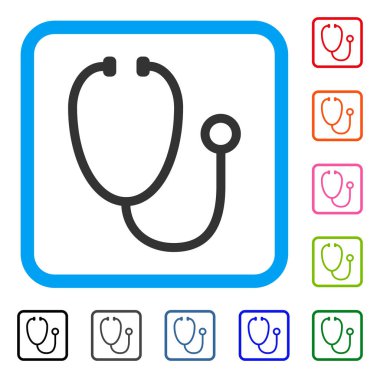 Stetoskop simgesi çerçeveli