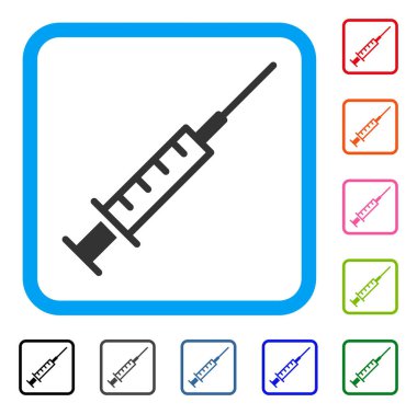 Şırınga simgesi çerçeveli