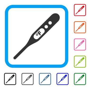 Termometre Fahrenheit simgesi çerçeveli