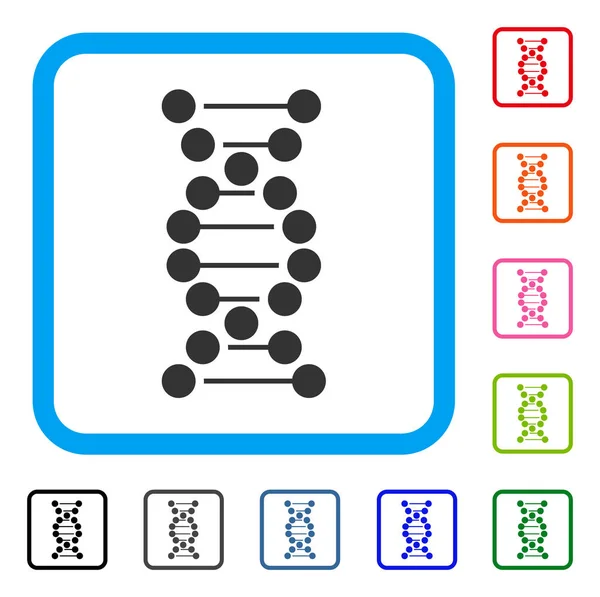 DNA Framed Icon — Stock Vector