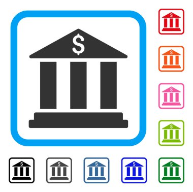 Banka Binası simgesi çerçeveli