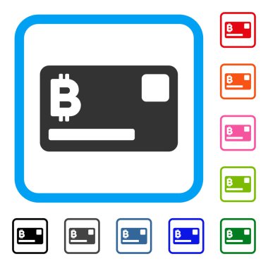 Bitcoin kredi kartı simgesi çerçeveli