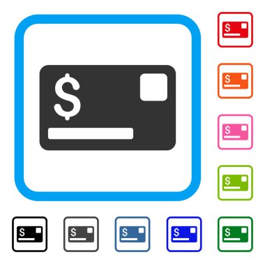 Kredi kartı simgesi çerçeveli