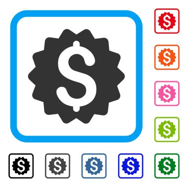 Finansal ödül mühür simgesi çerçeveli