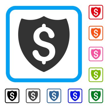 Mali kalkan simgesi çerçeveli