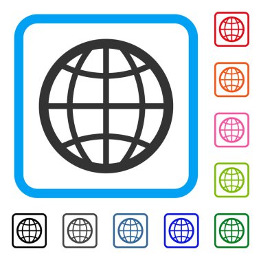 Küre simgesi çerçeveli