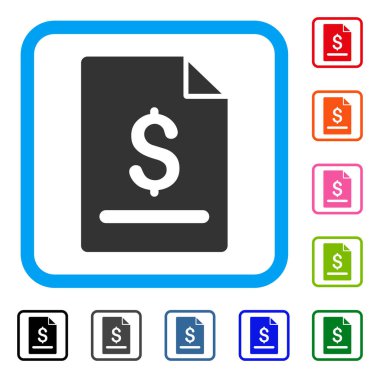 Fatura sayfa simgesi çerçeveli