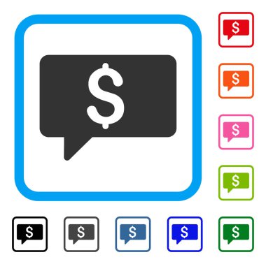 Para mesaj simgesi çerçeveli