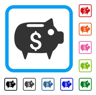 Kumbara simgesi çerçeveli