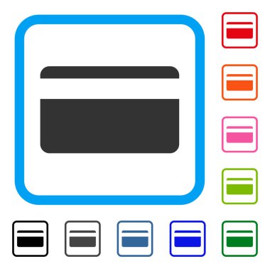 Plastik kart simgesini çerçeveli