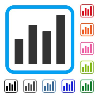 Çubuk grafik simge çerçeveli